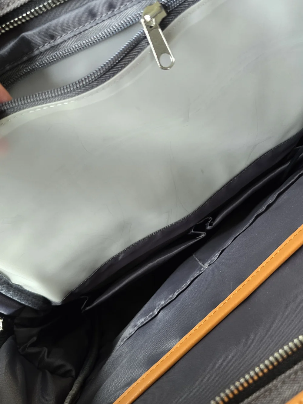 Gray Men's Backpack with Tan Accents - Everyday Carry